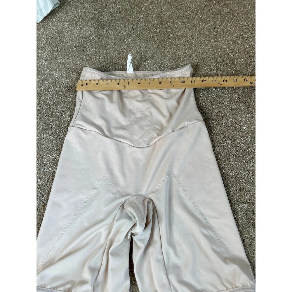 Flexees body shaping short shapewear open crotch high waisted slimming SZ LG
